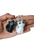 Cat Couple Charms black and white