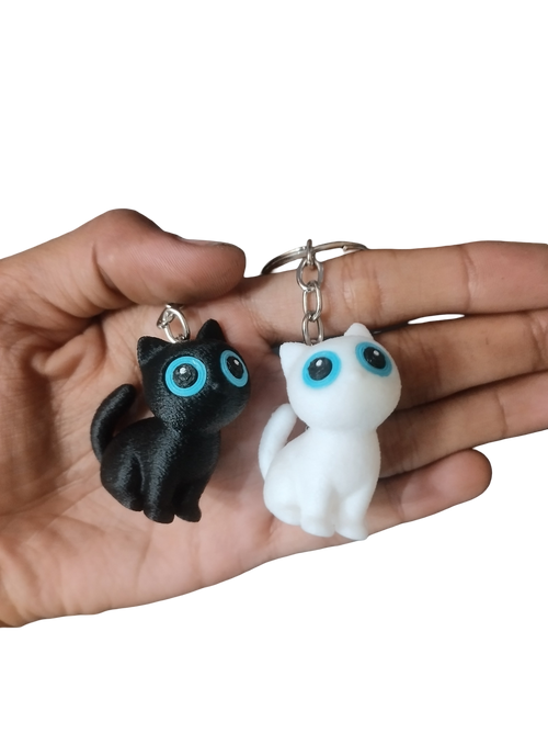 Cat Couple Charms black and white