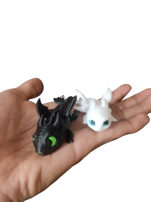 Dragon Couple Charms black and white