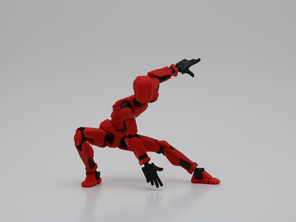 3D Printed Articulated Action Figure: Fully Posable, 9 Color Options
