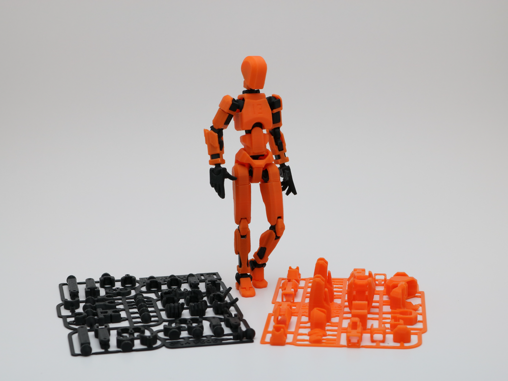 3D Printed Articulated Action Figure: Fully Posable, 9 Color Options