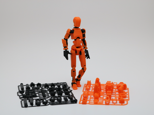 3D Printed Articulated Action Figure: Fully Posable, 9 Color Options